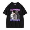 Lustige Katze Zertifizierter Pussy-Liebhaber Meme Grafikdruck T-Shirts Männer Frauen Kawaii Witz Humor T-Shirts Herren Casual Sommer T-Shirt