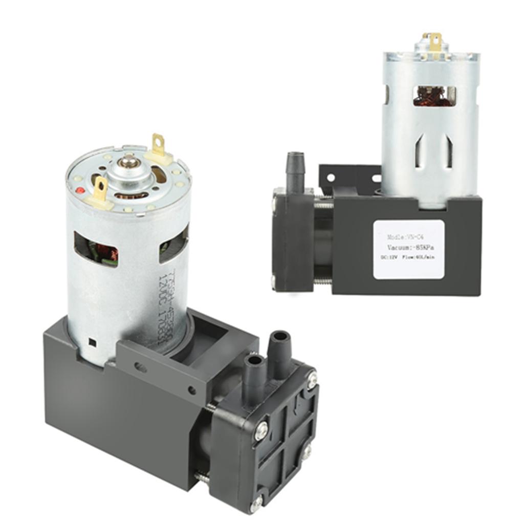 12V Small Oilless Vacuum Pump, 42W, 40LCelsiusmin, for Vacuum Adsorption Automation Equipment, Packaging Machines