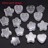 20 pcs/set of three transparent plastic jewelry bead storage boxes, small bottom container cans, cosmetics and nail art stora