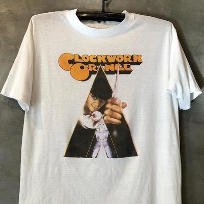 Womens Tops A Clockwork Orange Movie Peripheral Loose Street Cotton Mens and Womens Versatile Short Sleeve TShirt