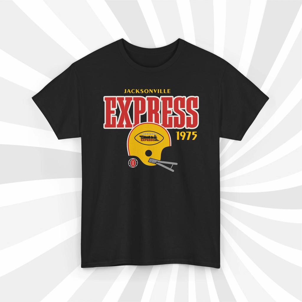 Jacksonville Express 1975 WFL Vintage Football Helmet T Shirt - Jaguars