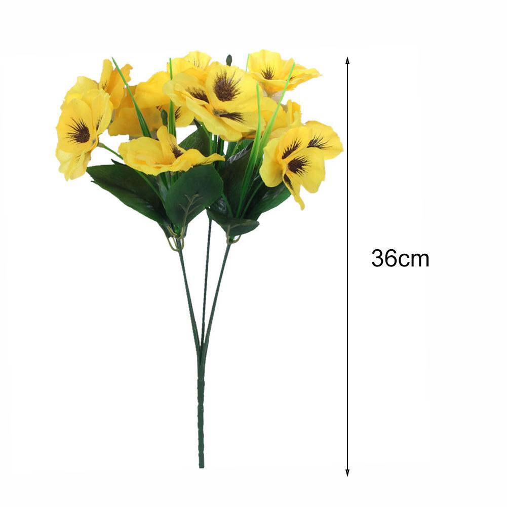 Authentischer Look Künstliche Stiefmütterchenblumen Lebendige Stiefmütterchendekoration Helle Heimdekoration