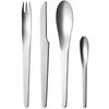 Georg Jensen 4-Piece Cutlery Set by ARNE JACOBSEN, Dishwasher-Safe, Silver, 3355504