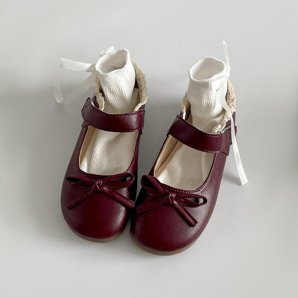 Red French round head inner height increase shallow mouth flat-soled single shoes women's summer 2025 new soft-soled ballet Mary Jane shoes