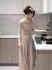 2025 Autumn Elegant One-Shoulder Top & Wide-Leg Pants Set