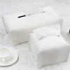 Square PU Leather Tissue Box Holder Modern Decorative Waterproof Organizer for Home End Table Office Countertop Car RV