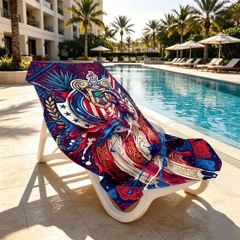 Club Deportivo Guadalajara Print Beach Towel Design, Soft, Lightweight. for Home Bathroom, Spa, Pool, Yoga, Surfing, Camping, Gift for Family, Friend