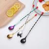 Long Handle Stainless Steel Spiral Cocktail Spoon Drink Stirrers Metal Wine Muddler Scoops Bartender Mixing Tool Bar Accessories