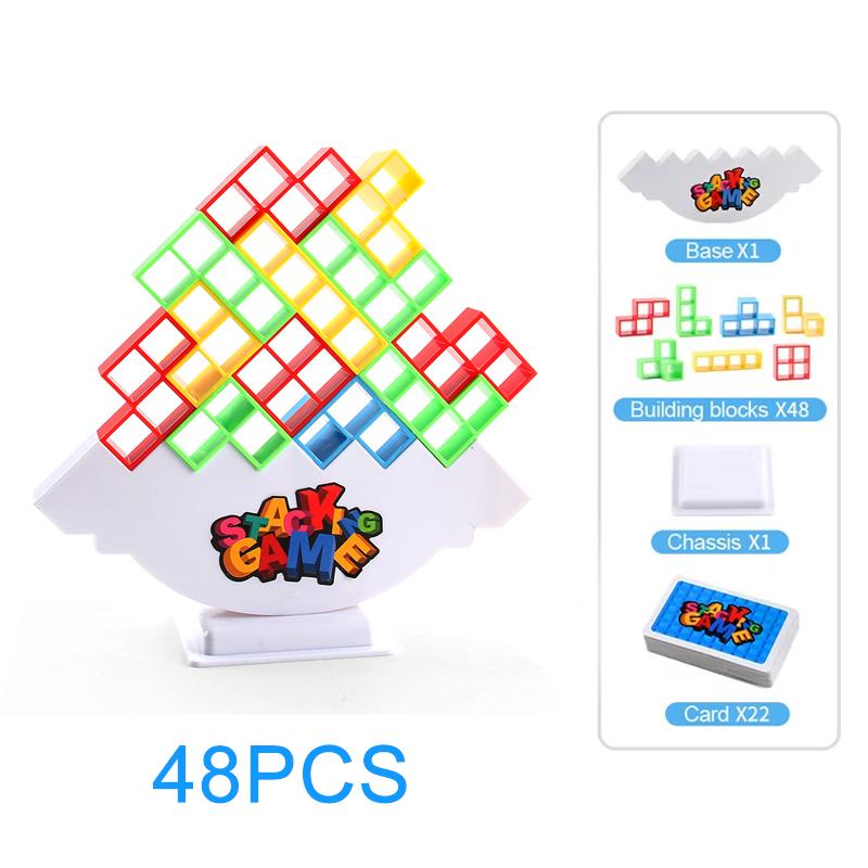 

48-64 шт. Башни баланса Настольные игры на укладку для взрослых, семейной вечеринки, путешествий, детские настольные игрушки, веселая образовательная развлекательная игра