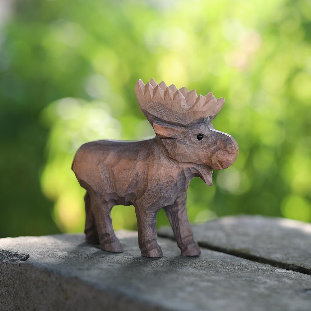 Handcrafted wood carving  rhinoceros Desk Decoration vivid rhinoceros Figurine Home Decor Handicraft Ornaments rhinoceros Statue