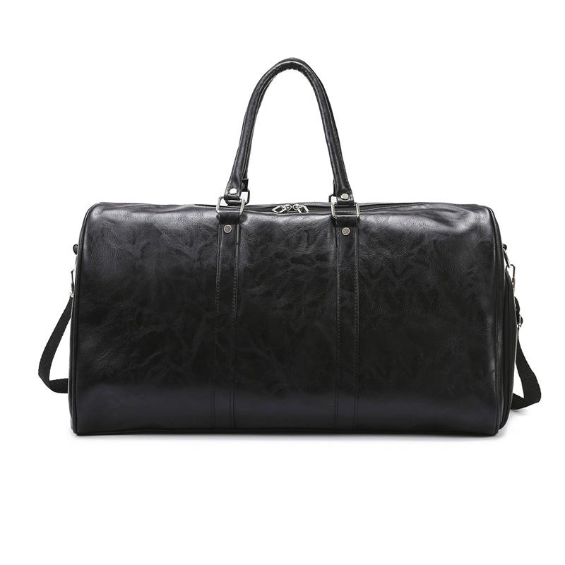 Retro Style Large-capacity Fitness Bag Dry and Wet Separation Travel Bag Simple Sports Yoga Bag Storage Duffel Bag