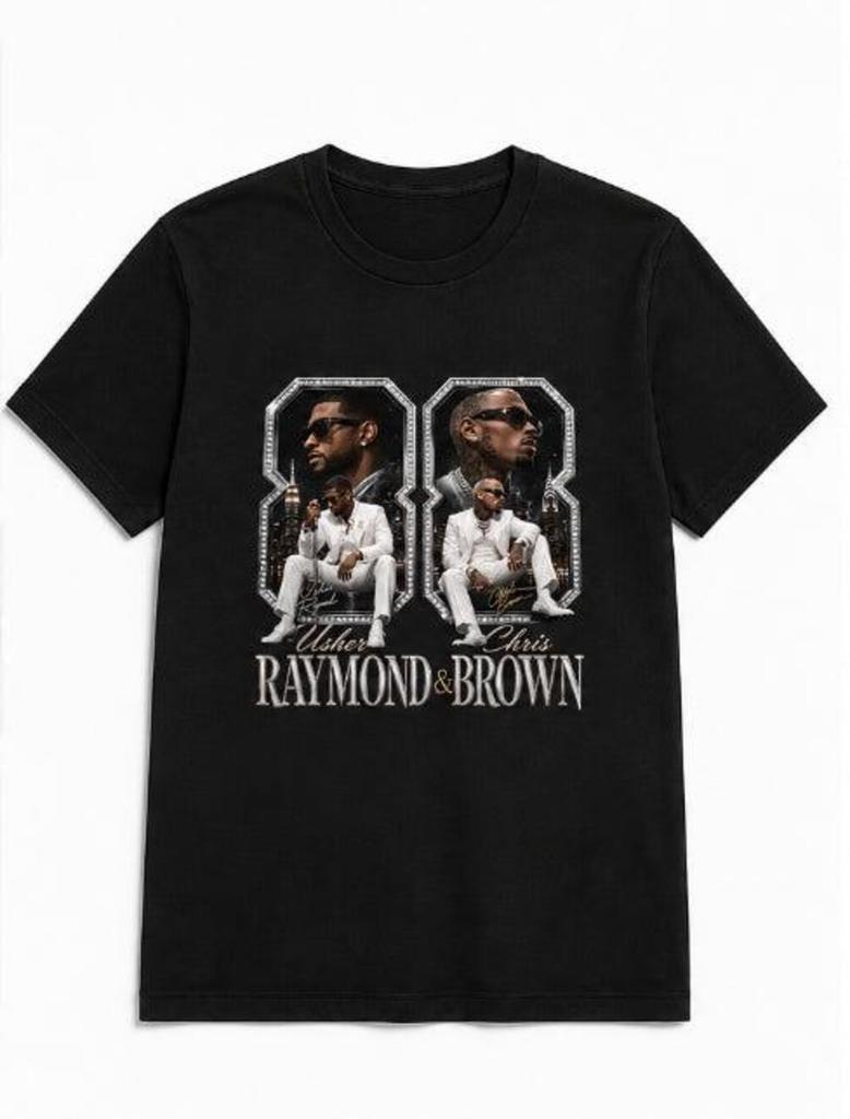Usher Raymond & Chris Brown Graphic T-Shirt - Concert Tee