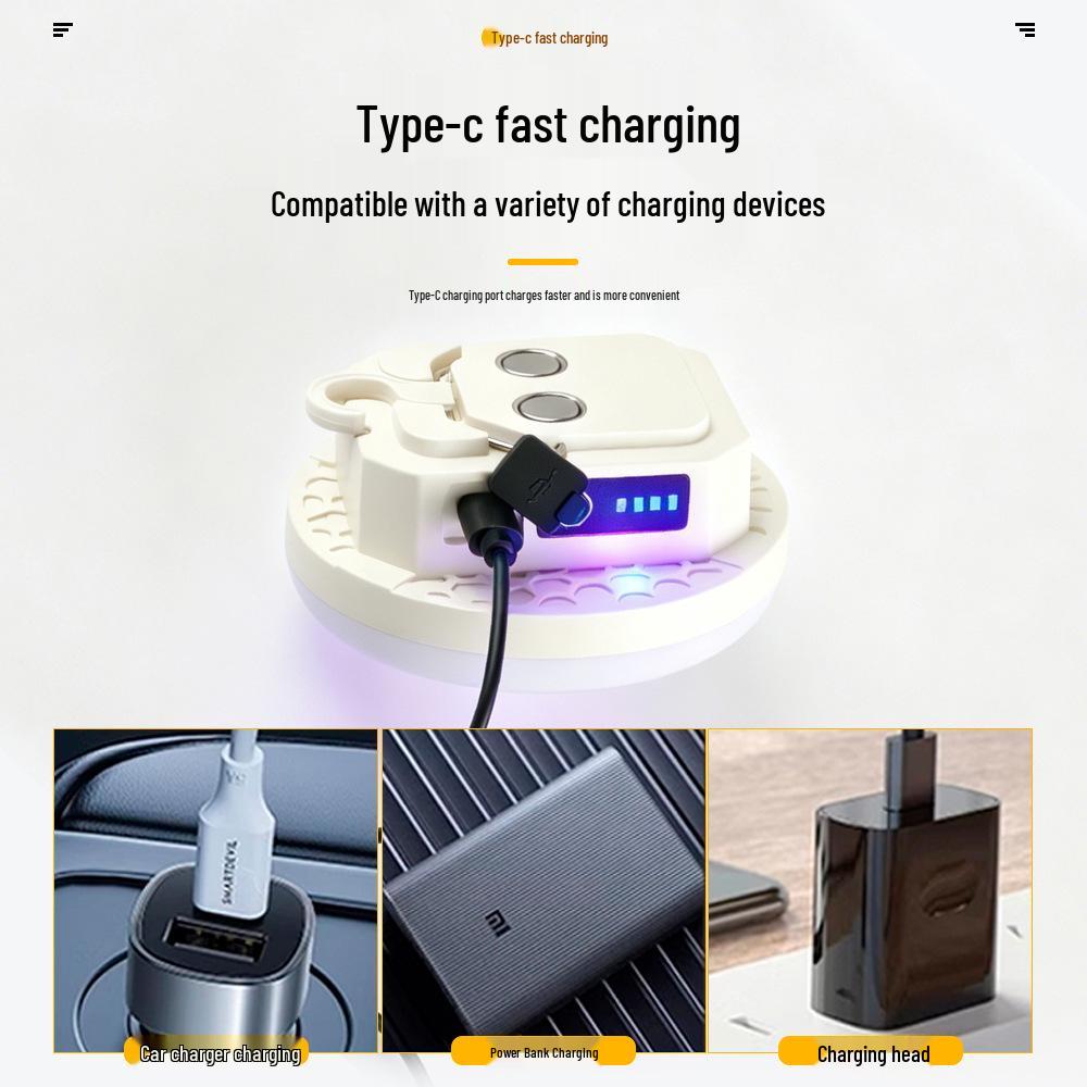 Solar Rechargeable LED Camping Lantern - Ultra-Long Battery Life & Mini Design for Tent Hanging