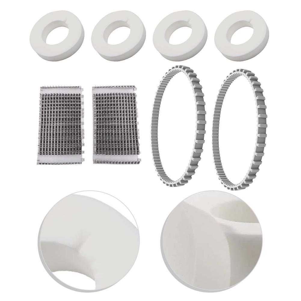 6101611 R4 Foam Wheel Rings with 9985006 R2 Belts and 6101641 R2 Roller Brushes for Dolphin Plus M200 M400 C3 Cb