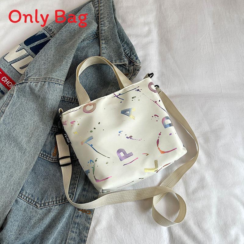Street Style Nylon Tote Bag With Letter Print For Daily Use