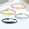 Bracelet pour Bébés et Enfants, Bracelet à Chaîne en Acier Inoxydable Maillons Réglables sans Nom, Cadeau d'Anniversaire pour Fille Garçon Enfants