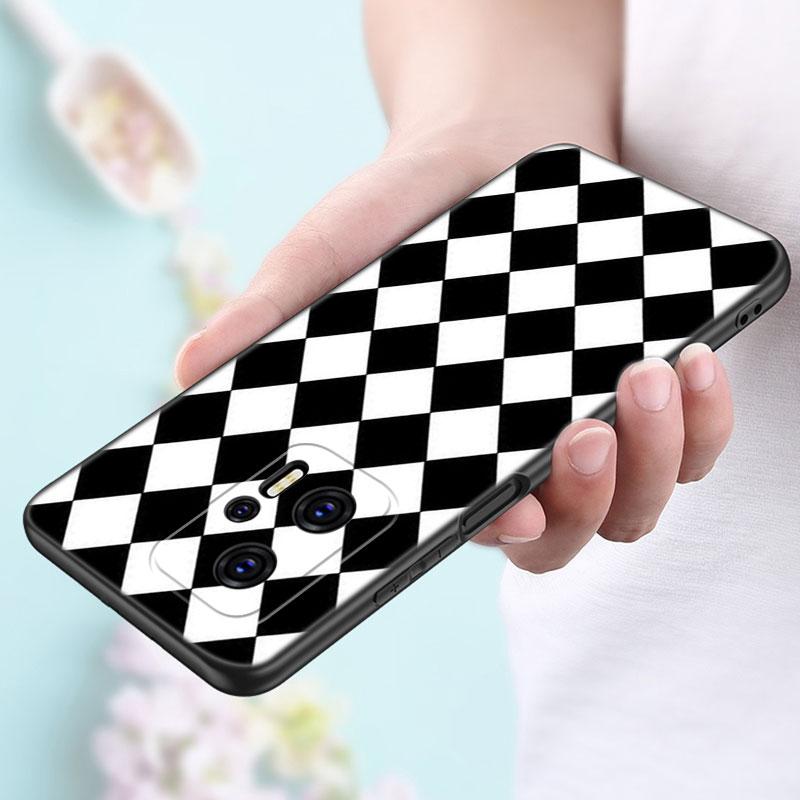 Czarne Białe Kraciaste Zebra Etui na Telefon Dla Xiaomi POCO F2 F3 M2 M3 M4 X3 X4 Pro NFC F4 GT 5G F1 X2 C3 C31 C40 M5S TPU Czarny Pokrowiec