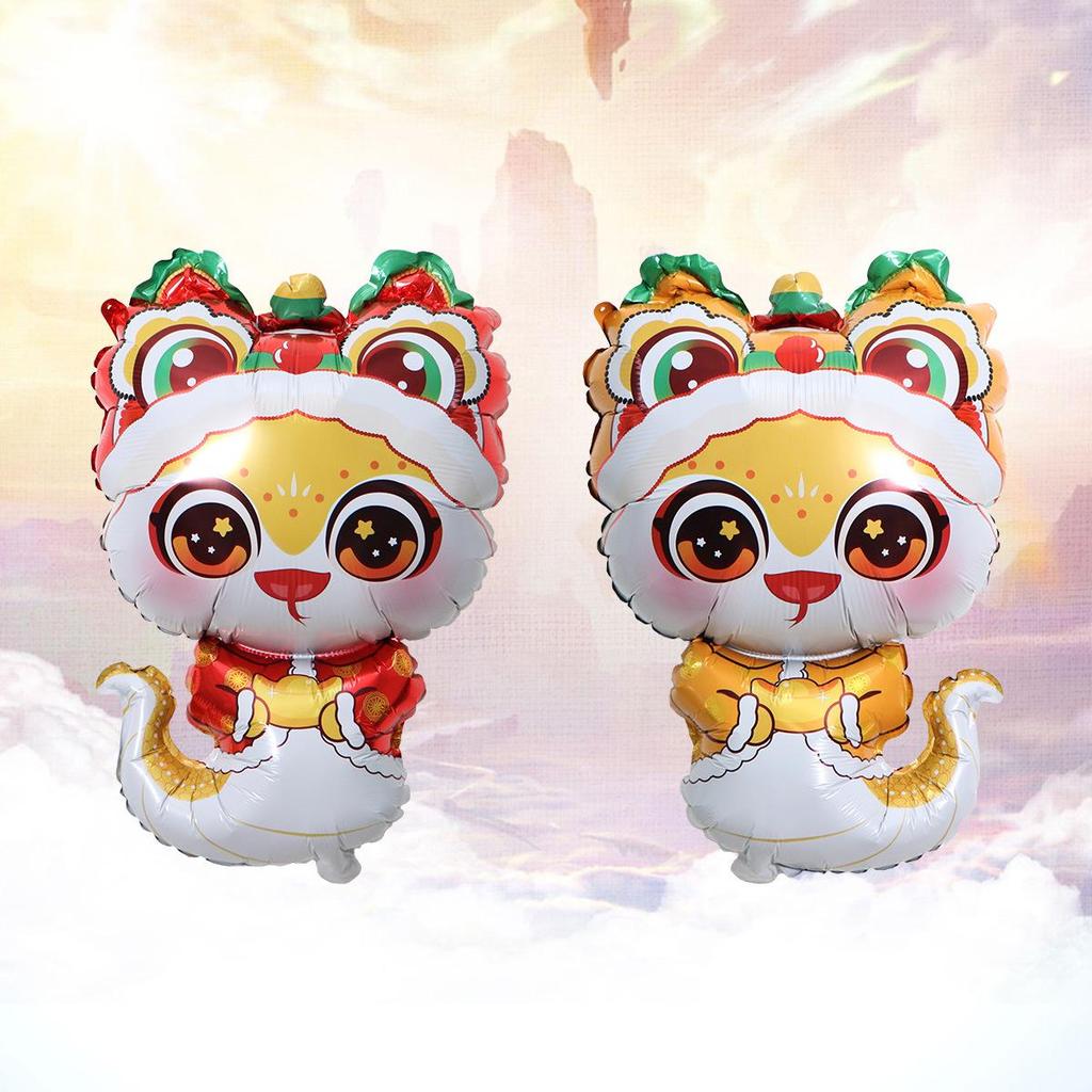 New Year God of Wealth and Snake Aluminum Balloon Set – Festive Decorations