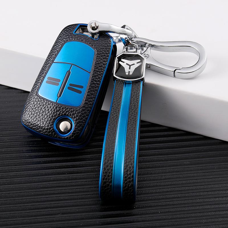 Opel Zafira 2016, Buick LaCrosse, Chevrolet Captiva Leather Grain Car Key Case for Men