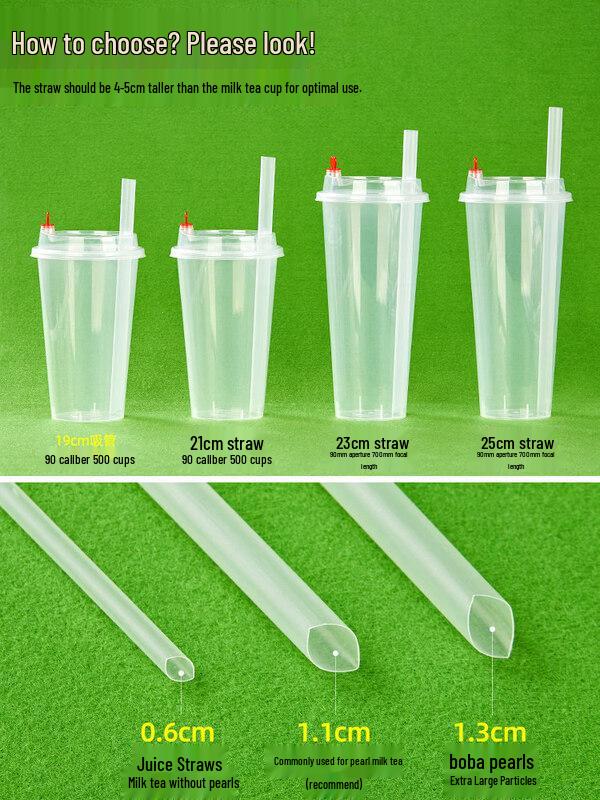 ZISIZ Disposable Thick Boba Tea Straws