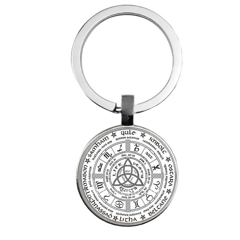 Keychain Accessories Pendant Floral Thanksgiving Text Good Friends Retro Personalized Keychain Gift Pendant
