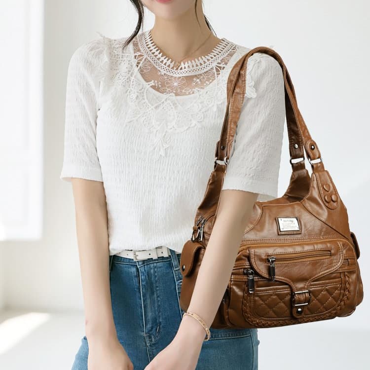 Soft Leather Large-capacity Shoulder Bag Casual Tote Bag