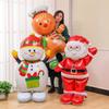 Large Base Christmas Tree Decoration with Santa, Reindeer, and Snowman Balloons for Kindergarten