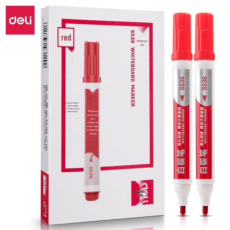 Deli S536 Erasable Whiteboard Pen красный
