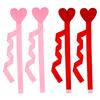 Pink Red Heart Felt Ribbon Decors for Valentines Christmas Festival Atmosphere Double Color Layering Effect Party Decoration