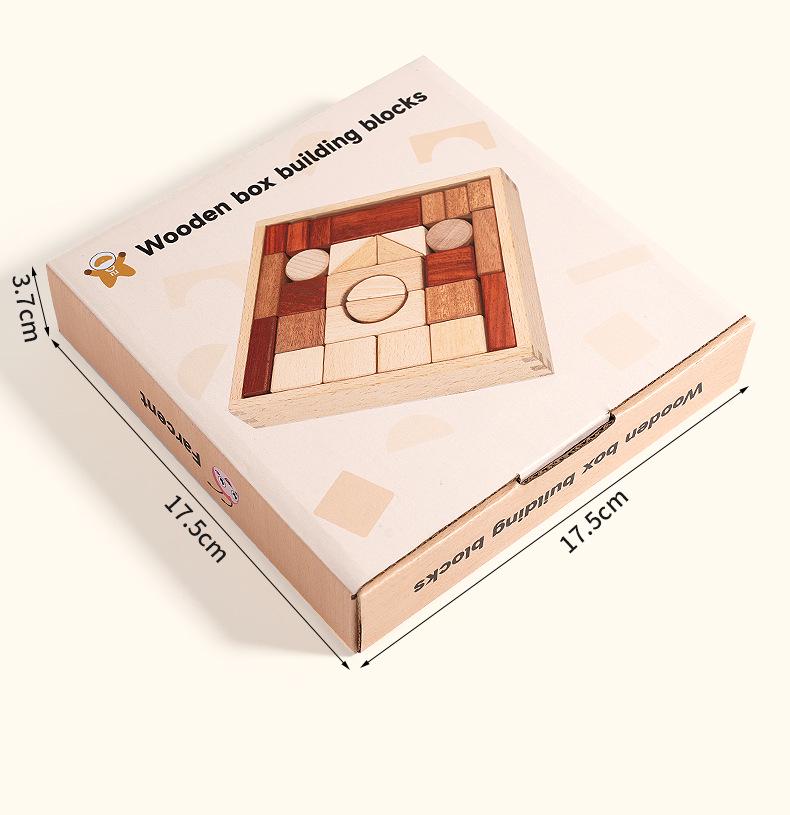 Beech Wood Building Blocks for Toddlers and Children Ages 3-6 – Unpainted, Solid, Chewable Educational Toy