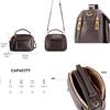 Genuine Leather Retro Shoulder Bag for Women -  Vegetable Tanned Cowhide Crossbody Bag, Casual Commute Small Square Handbag