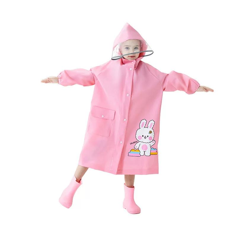 Children's Raincoat for Boys and Girls 2023 New Model for Girls and Boys Primary School Students Full-Body Waterproof Rain Poncho for Older Kids