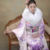 Japanese Coming of Age Ceremony Shawl Blue Fox Furisode Kimono Japanese Fur SAGA Stole Comes with Box [Hayashiguchi] (FS0046)