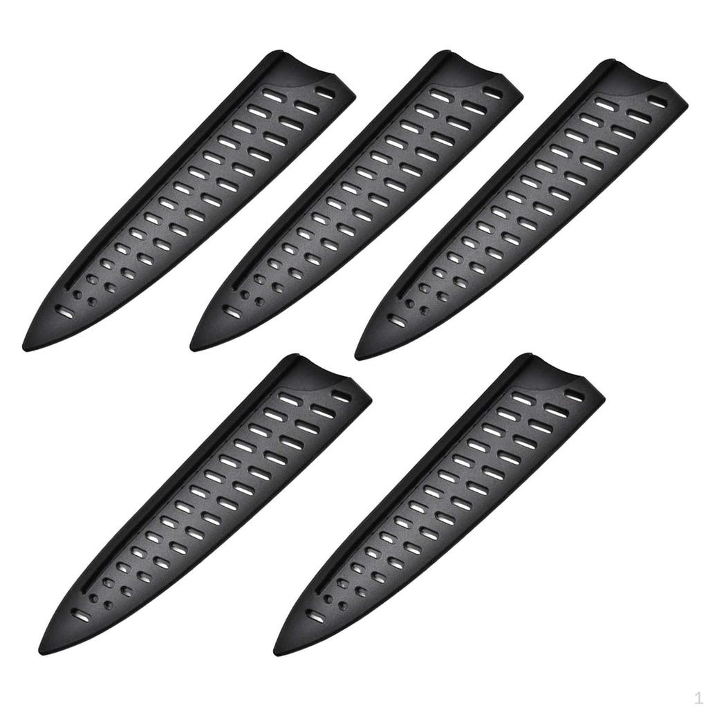 5 Pieces PP Knife Cover Sleeves Kitchen Utensil, Durable, Protection, Case Blade