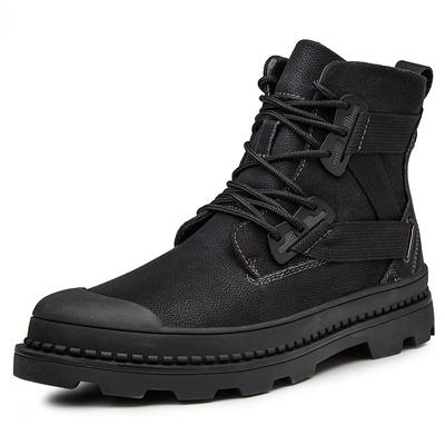 Klasyczne Męskie Buty z Prawdziwej Skóry Trendowe Buty Wysokie Męskie Przystojne Buty Rycerskie Męskie Casualowe Buty Krótkie Zimowe Buty Bawełniane