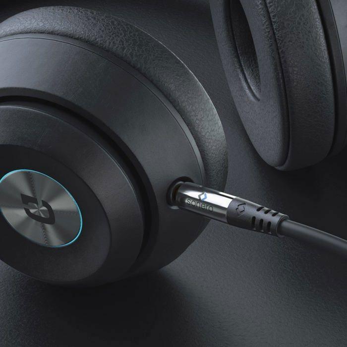 Câble audio - Sonero - S-AC510-050 - 5,00 m - Jack 3,5 mm - Plaqué or - Noir