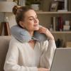 1 U-shaped inflatable neck pillow, portable compression inflatable U-shaped support pillow, office travel outdoor neck pillow