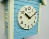 Suntel Wall Clock Aqua Blue 405 x 240 x 140 mm Domestic Handmade Cuckoo Clock Scandinavian Color Aqua Blue SQ03AB
