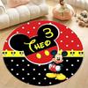 Minnie Mouse Donut Design Rug Soft Polyester Round Mat Cute Cartoon Home for Bedroom Living Room Christmas Halloween Home Decor