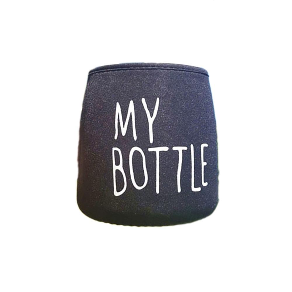 Water Bottle Case Vacuum Cup Sleeve Universal Cup Sleeve  Outdoor Sport Camping Accessories black-without strap