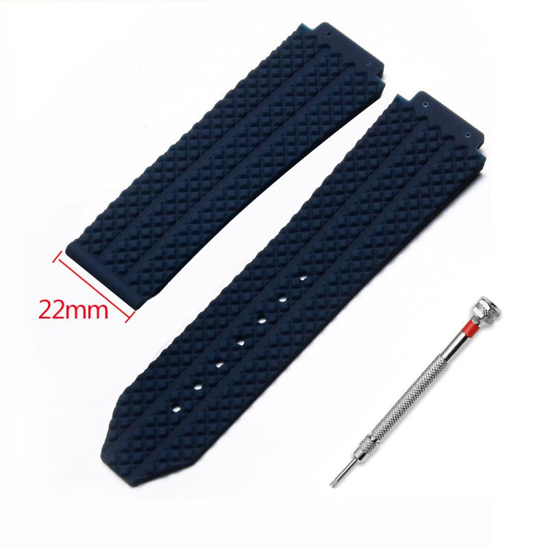 Cinturino in Gomma 25*19mm Per HUBLOT BIG BANG Silicone 17x25mm Impermeabile Cinturino da Uomo con Chiusura a Farfalla Strumento Cinturino Bracciale
