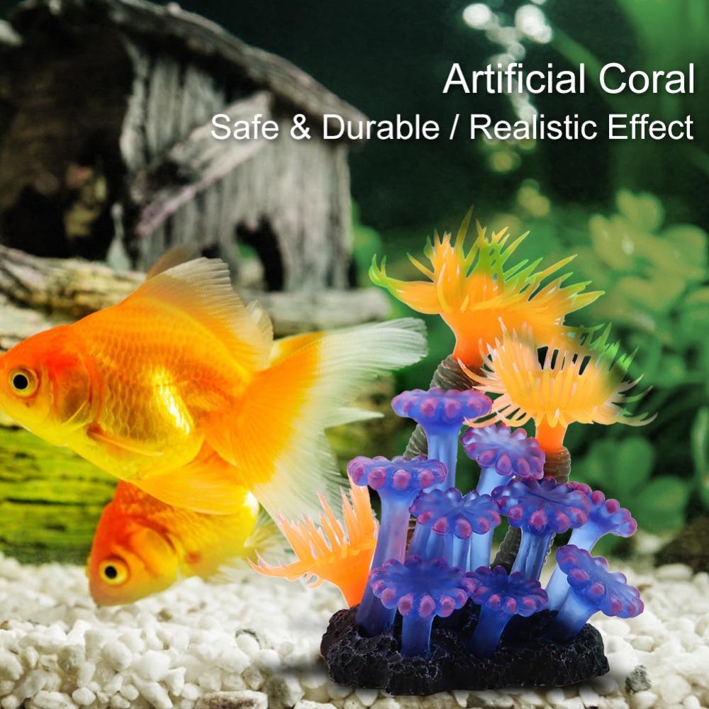 Silicone Fish Tank Ornament Colorful Sea Anemone Artificial Coral  Underwater Environment