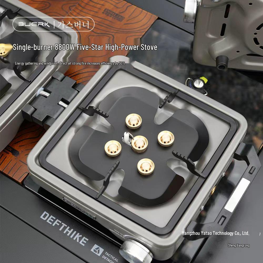 Outdoor Dual-Head High-Fire Folding Camping Stove