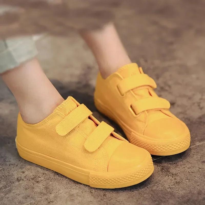 Hook Loop Designer Kids Shoes Children Casual Boys Canvas Shoes Jelly Student Girl Sneakers Flat Heel Shoes for Kids G12131