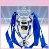 Elegant Resin Football Trophy Model European Style Soccer Award Silver Gift