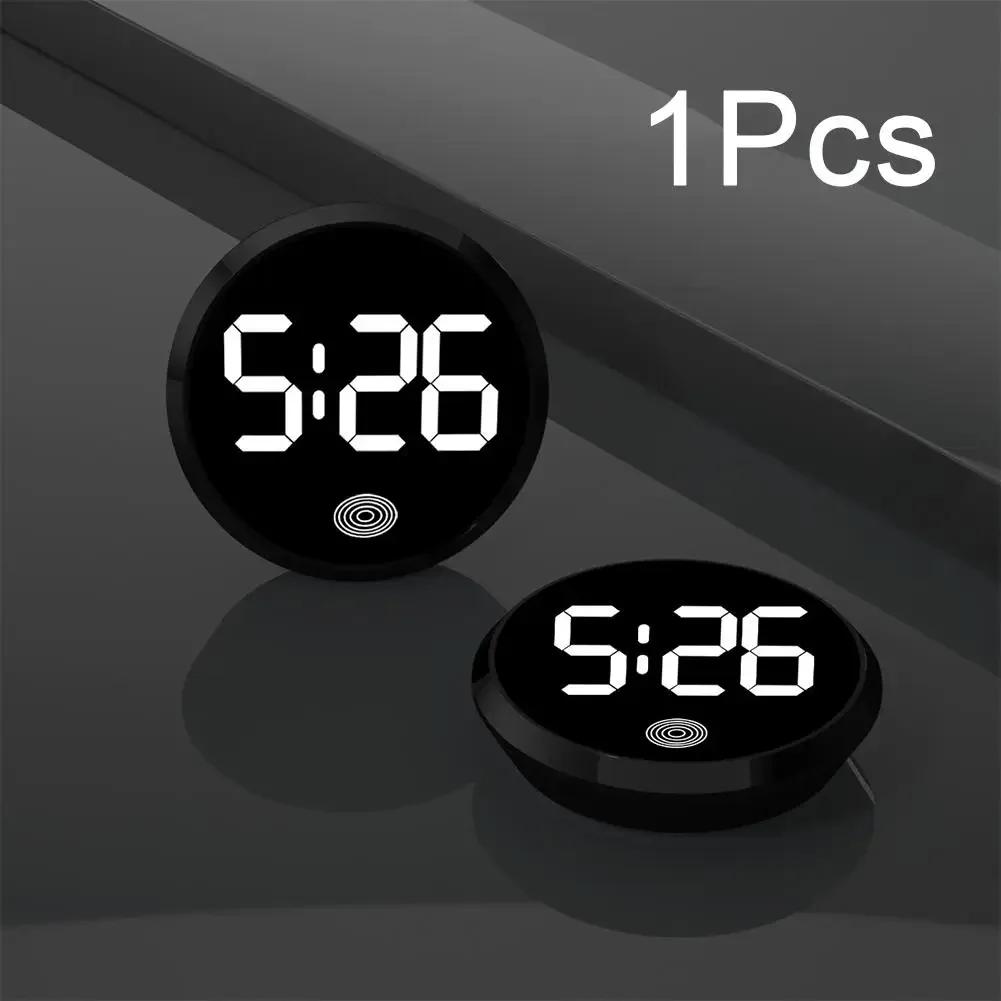 Creative Luminous Digital Clock LED Car Automobiles Internal Stick-On Mini Digital Clocks Auto Ornament Car Accessories