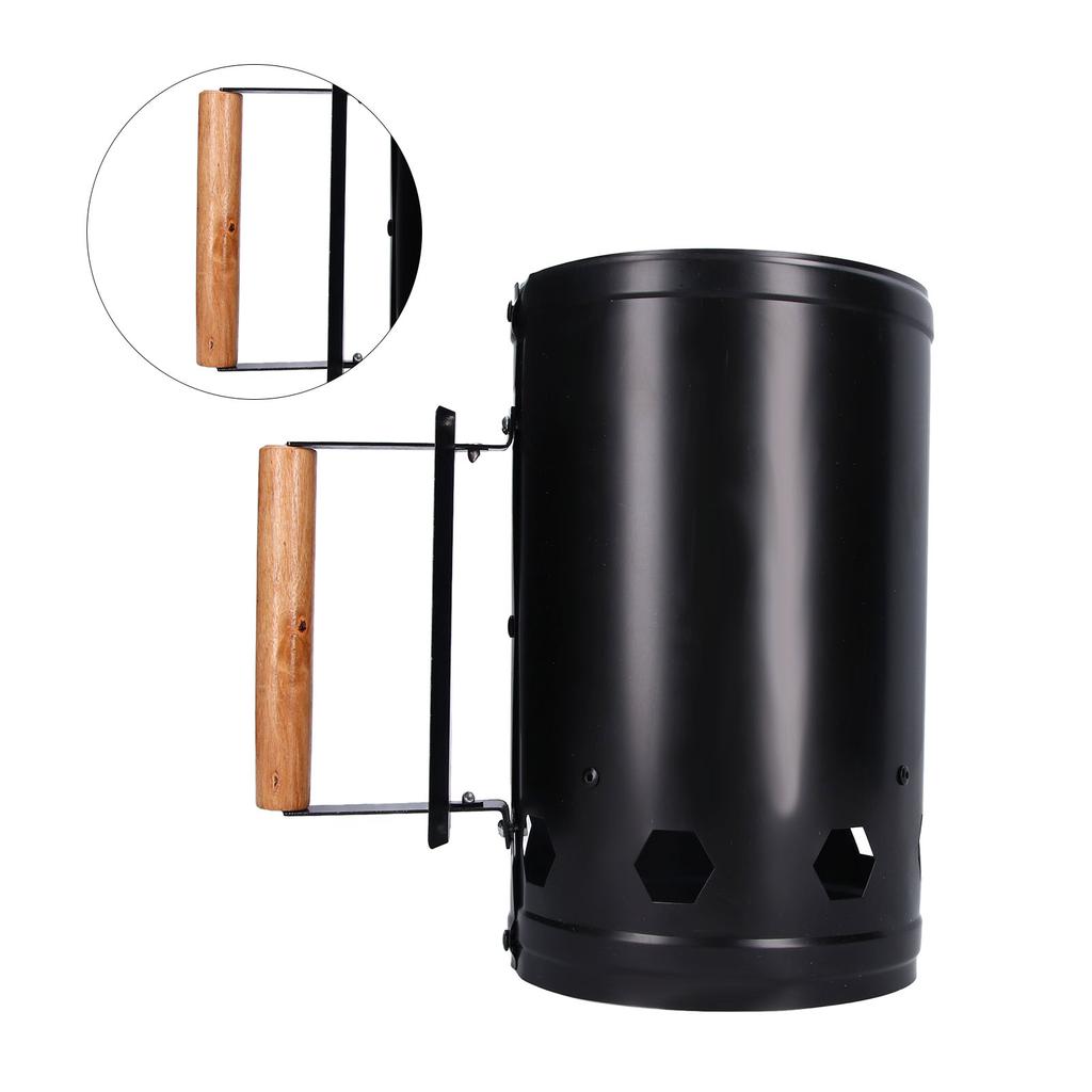 Chimney Starter Fast Ignition Safe Use Good Air Permeability Good Rust Resistance Charcoal Starter for BBQ Camping