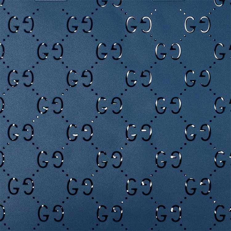 Gucci Hohles Design Unifarbene Gummi-Tragetasche Kinder-Tragetaschen Blau 679365-JFO00-4236