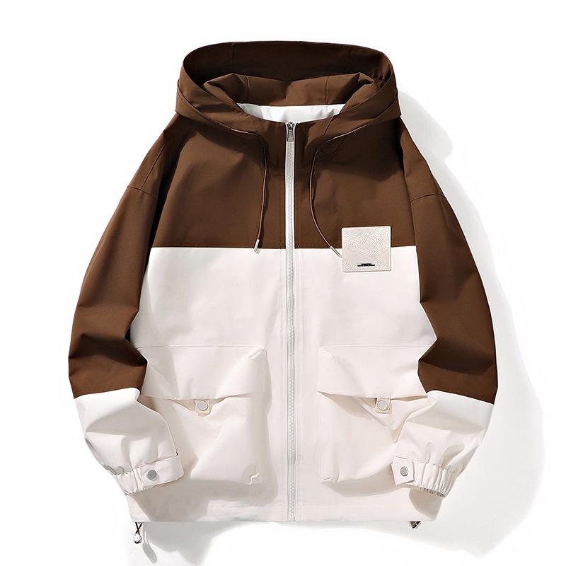 

Мужские модные куртки и пальто с капюшоном — повседневные универсальные стили для весны и осени M белый/кремовый