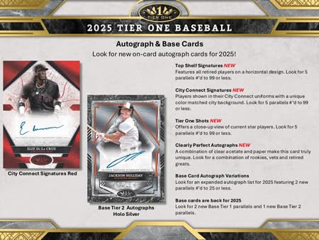 2025 TOPPS TIER ONE BASEBALL HOBBY BOX - Topps Tier One Baseball Hobby Box
